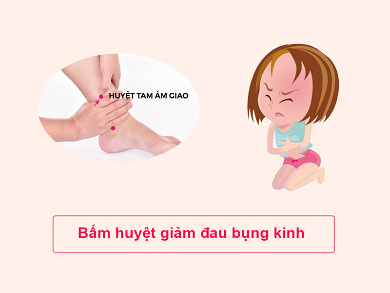 Bấm huyệt giảm đau bụng kinh