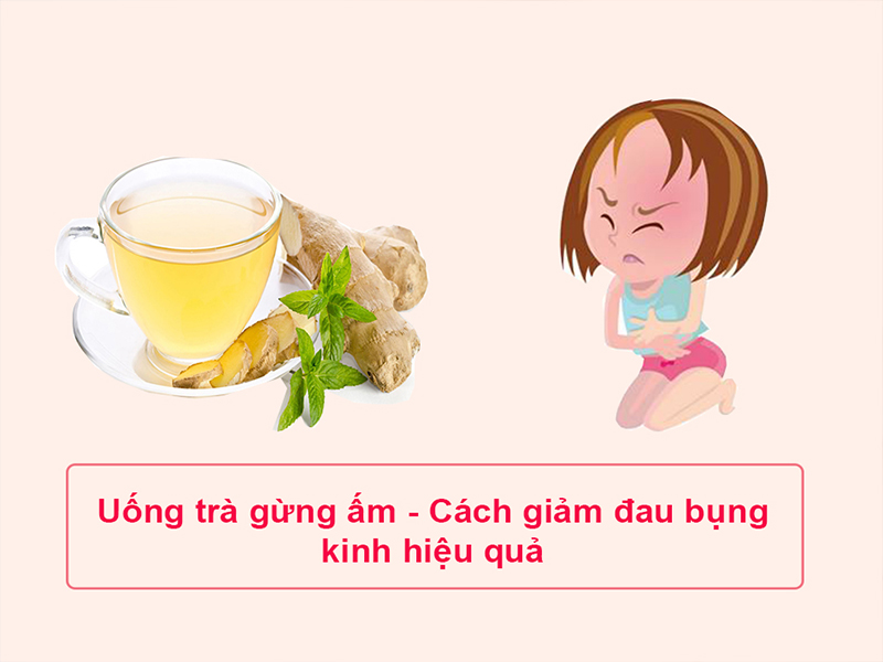 Uống trà gừng ấm giảm đau bụng kinh hiệu quả