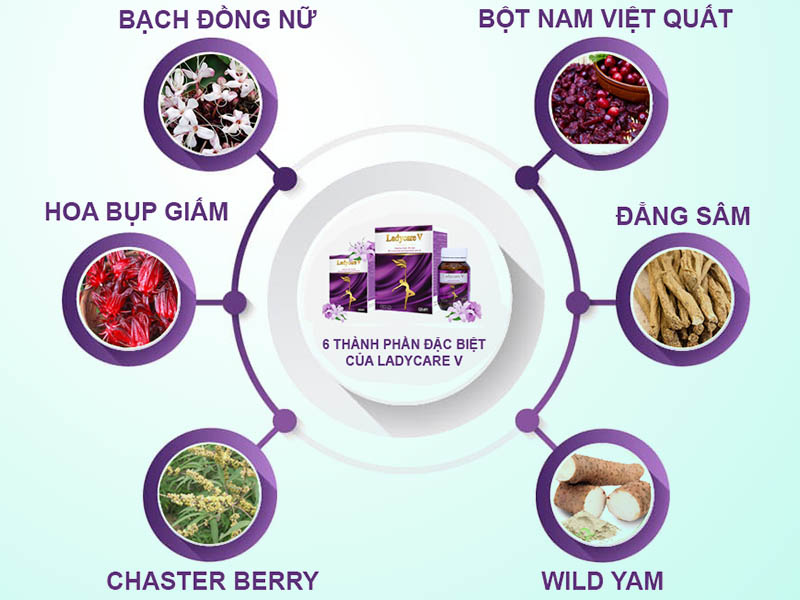 LadyCare V được chiết xuất từ 100% dược liệu tự nhiên