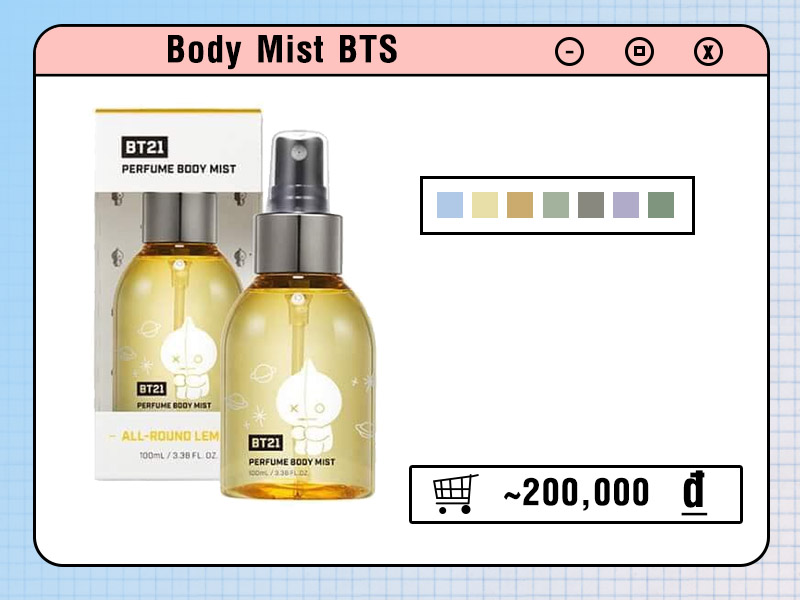 Xịt Dưỡng Body Do BTS Thiết Kế