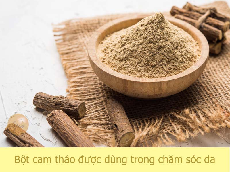 bột cam thảo dùng trong chăm sóc da