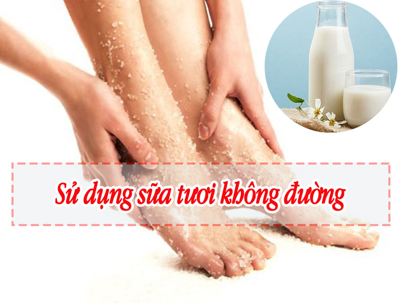 Cách làm trắng da tay chân bằng sữa tươi không đường