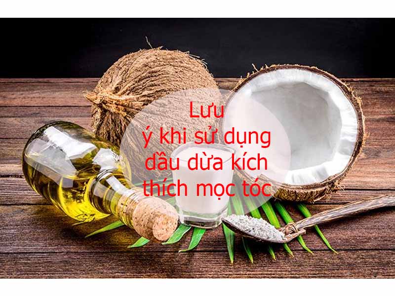 lưu ý khi sử dụng dầu dừa