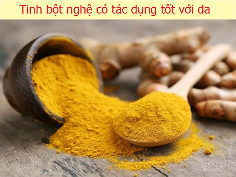 Tinh bột nghệ có tác dụng tốt với da