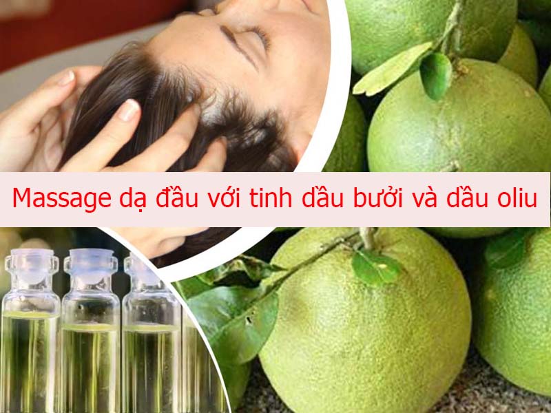 tinh dầu bưởi kết hợp với dầu oliu