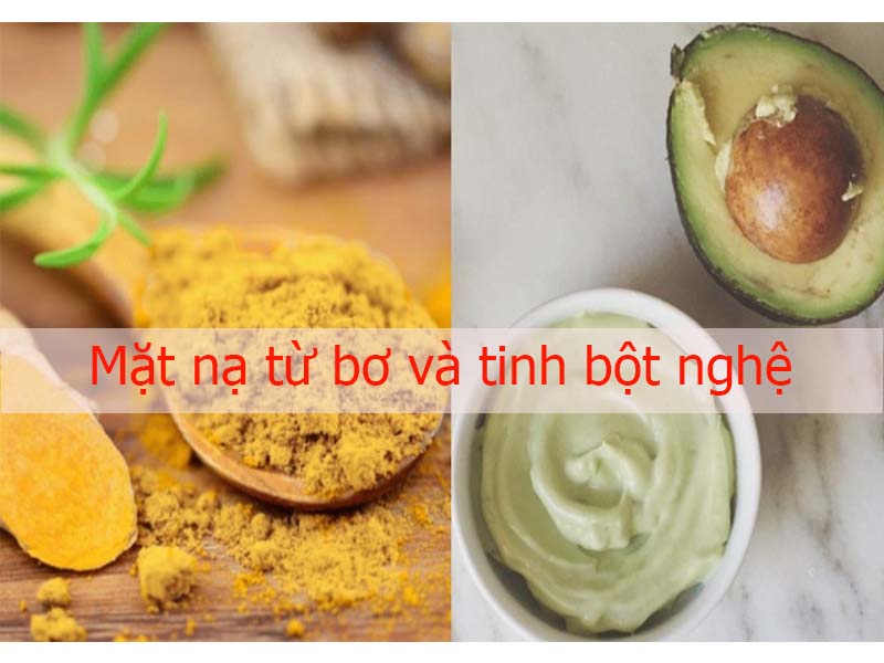 mặt nạ bơ và tinnh bột nghệ