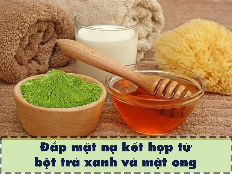 Làm đẹp da bằng cách kết hợp bột trà xanh và mật ong nguyên chất