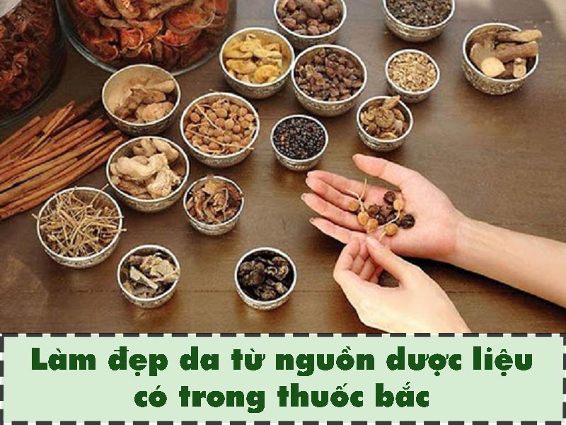 Sử dụng nguyên liệu có trong các bài thuốc bắc giúp làm đẹp da