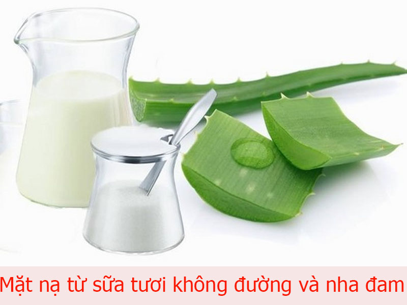 mặt nạ từ sữa tươi không đường và nha đam