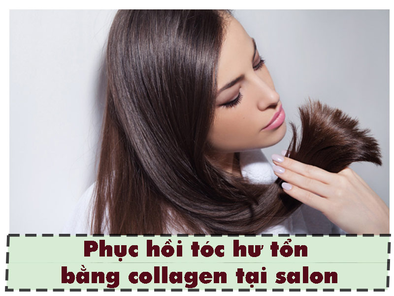 Phục hồi tóc hư tổn bằng collagen tại salon